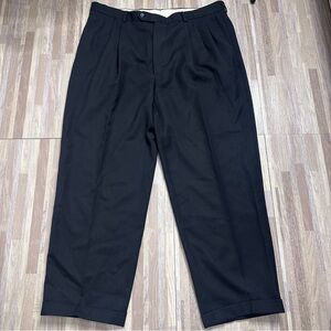 Vintage Monsieur Givenchy Classic Black Pleated Trousers Men's Size 40R